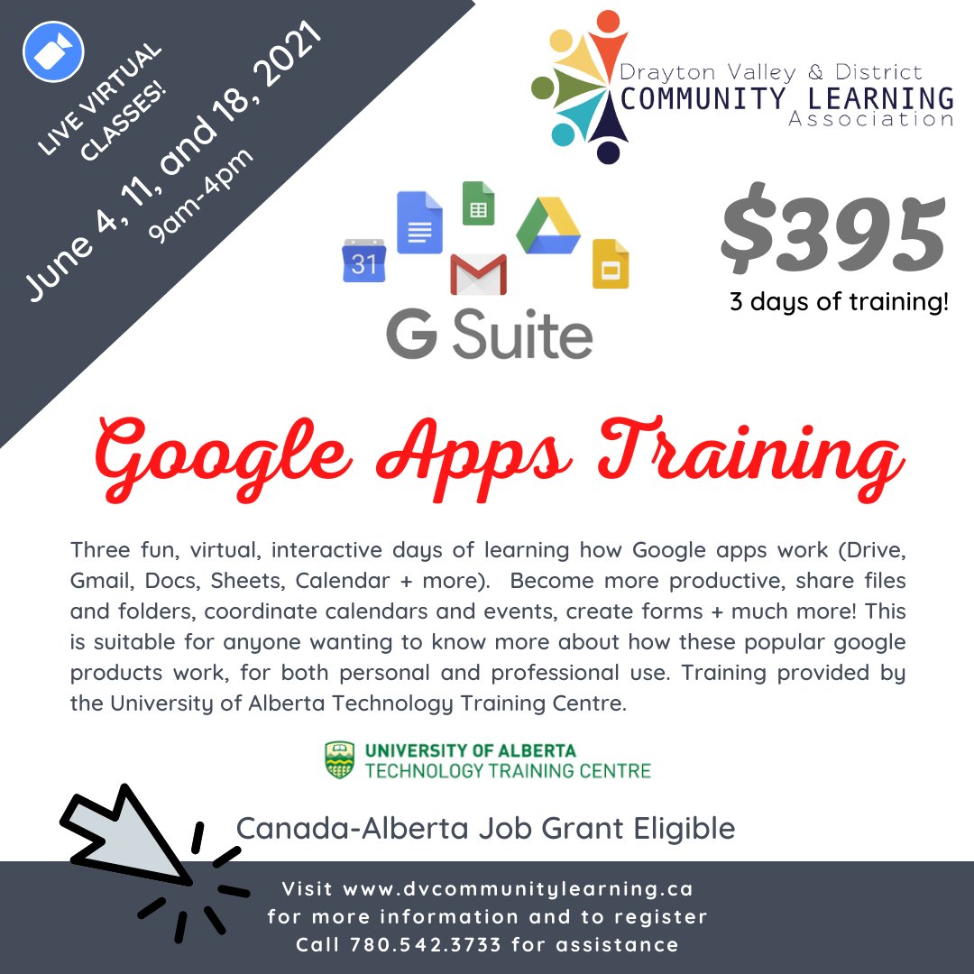 DVCommLearning's tweet image. We still have room in our Google training course.  Google isn&apos;t just for searching the web!  It&apos;s a whole set of free tools like document editing, photos, storage, spreadsheets and email, just to name a few.  Click or call to register.  Live virtual class!

#dvdcla #adultlearning