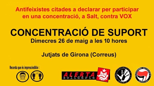 Demà també no podem faltar totes a donar suport a les encausades, davant les injusticies plantem cara.✊🖤❤️