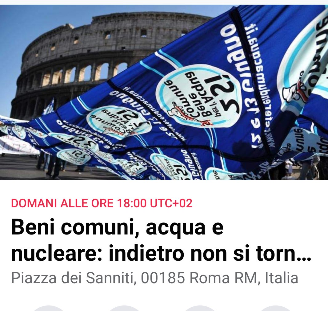 CoordRomaAcqua's tweet photo. Mettere i #servizipubblici e diritti essenziali come l'#acqua, la #salute, l'#abitare e gli spazi pubblici al centro del dibattito cittadino. Questo vogliamo provare a fare con il #decennale sui #referendum2011. Cominciamo mercoledì 26 con assemblea davanti al #CinemaPalazzo https://t.co/sQJGz9XEsC