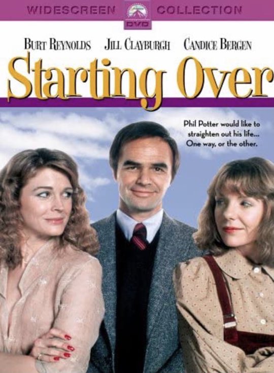 11pm TODAY on @TalkingPicsTV

The 1979 #Comedy film🎥 “Starting Over” directed by #AlanJPakula from a screenplay by James L. Brooks and based on #DanWakefield’s 1973 novel📖

Stars #BurtReynolds #JillClayburgh #CandiceBergen #CharlesDurning