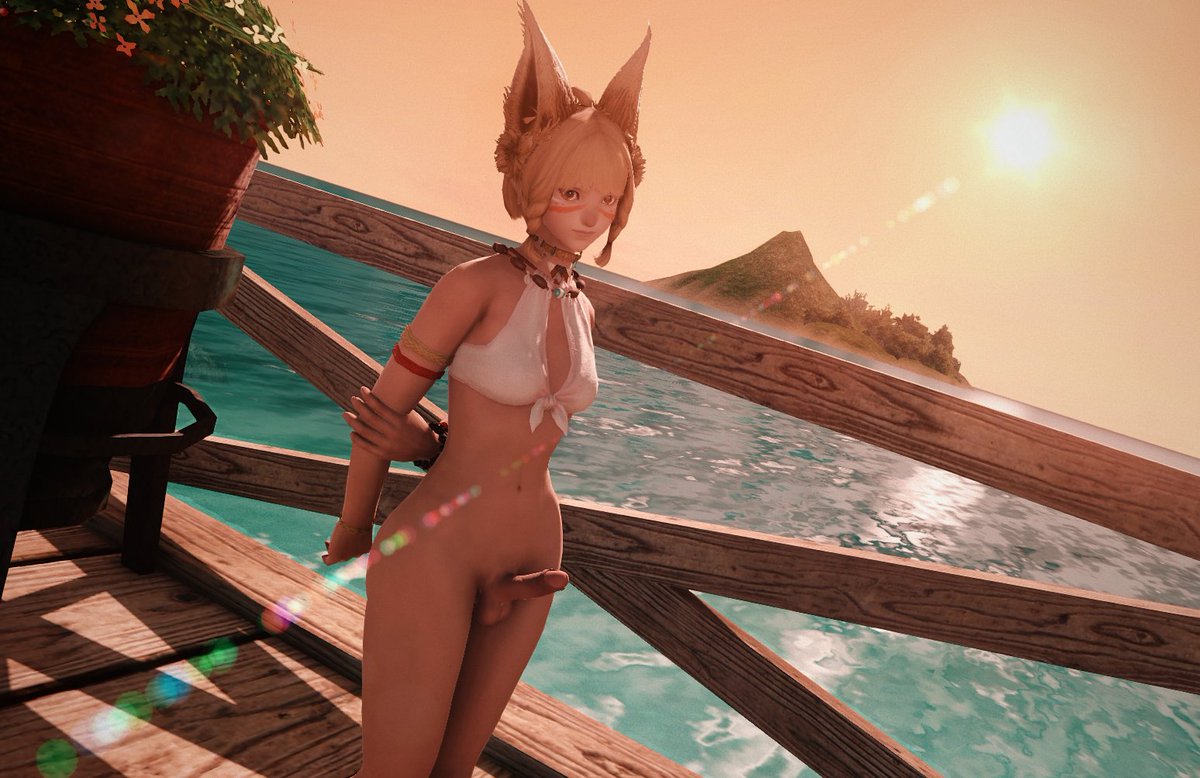 SoftKittyXIV's tweet photo. A full beach set while it's still Tummy Tuesday, why didn't anyone warn me The Mist was so pretty? https://t.co/cmB2AIvWu9