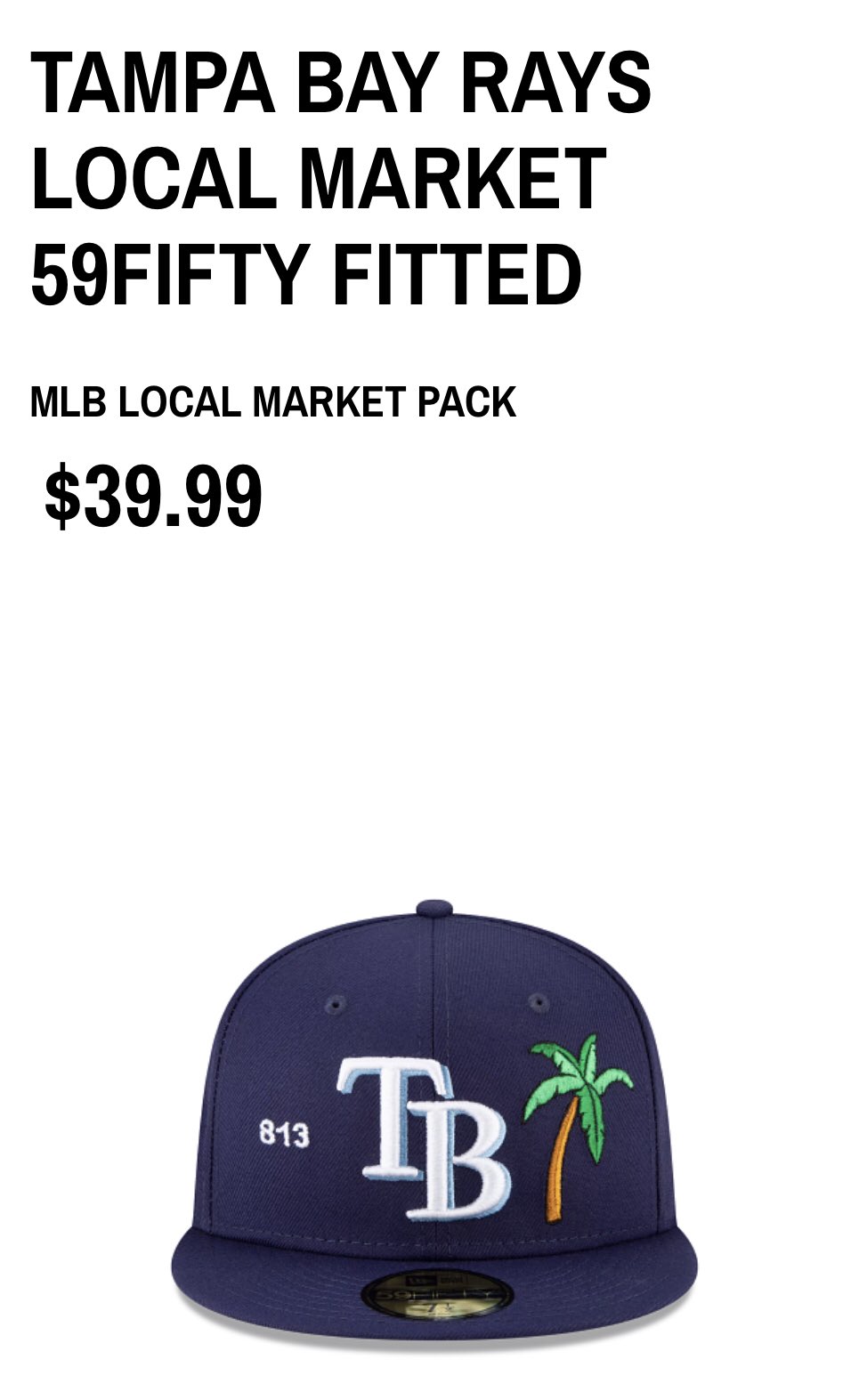 Marc Topkin on X: New “local market” #Rays cap by @NewEraCap left