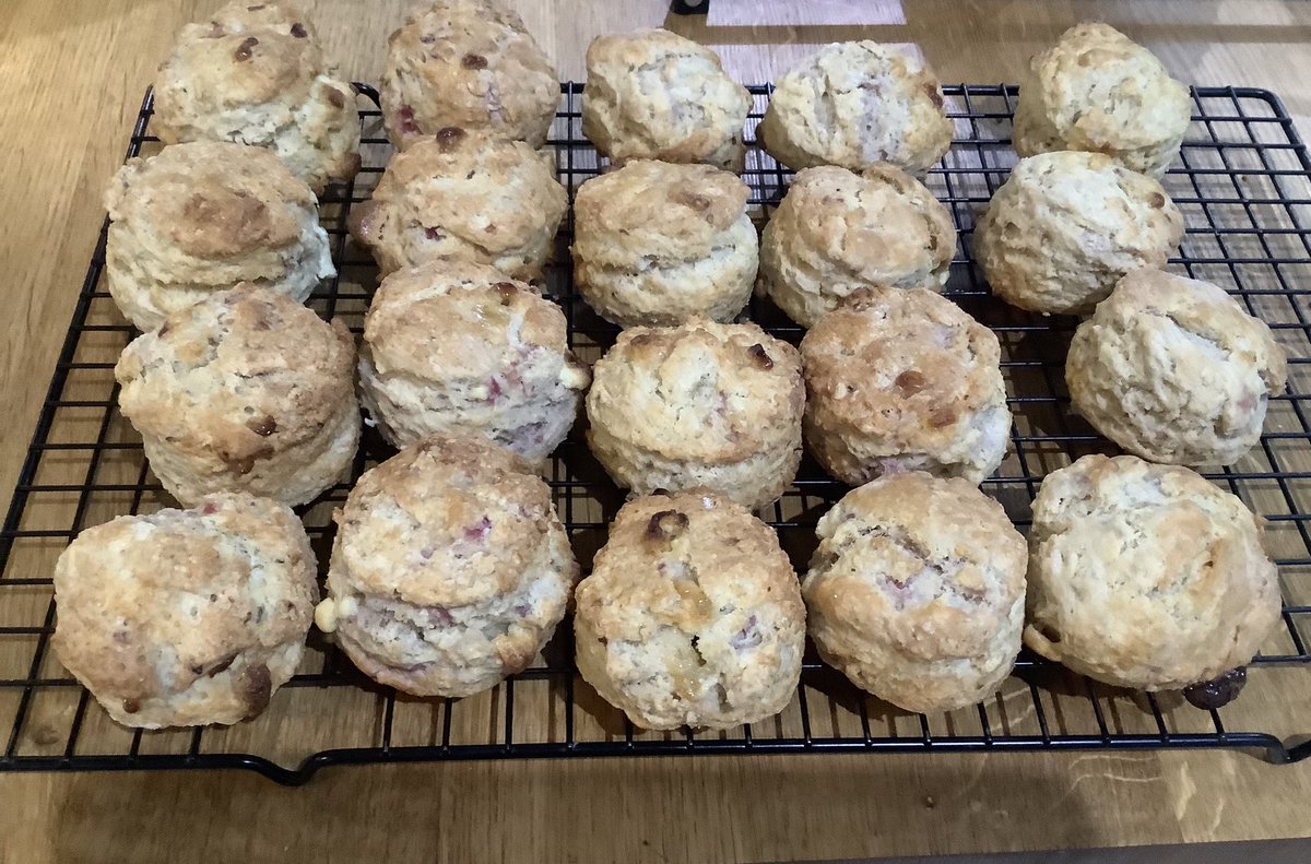 CopmanthorpeWi's tweet photo. First small group meeting for our Chattercraft session tomorrow. Just made raspberry and white chocolate scones from WI Life to enjoy with a cuppa. #WILove #WILifemagazine https://t.co/MhgNSIanhr