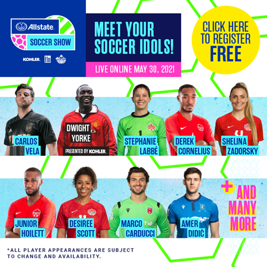 cmsasoccer's tweet photo. CMSA and Allstate are excited to announce the first of three, The Allstate Soccer Show: Live Online events taking place this Sunday, May 30! 

Space is limited so register now!

For more details visit: https://t.co/ZhpUTL9R82

#allstatesoccershow https://t.co/espyar0qYQ