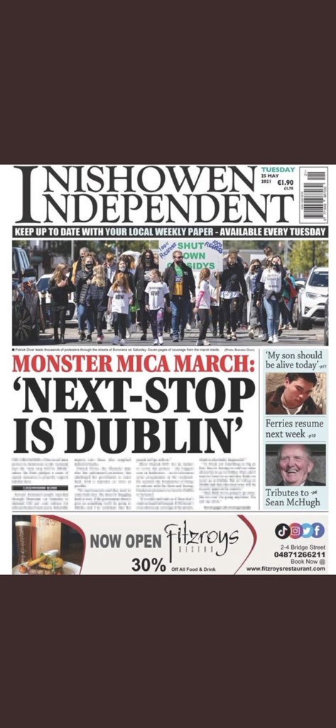 ShaneDiver1's tweet photo. The good people of Donegal and Mayo don’t want to protest, especially not during covid. But, if we feel we are treated differently than the people of Dublin we may have to. We simply want what Dublin got and that was a #100percentredress #micaredress https://t.co/e2RaSGwtBg