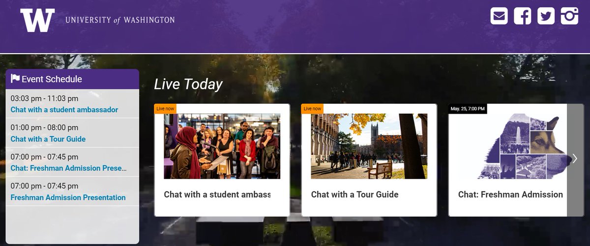 @UW is back for another year of fantastic and engaging virtual events for their prospective and admitted students! #GoHuskeys