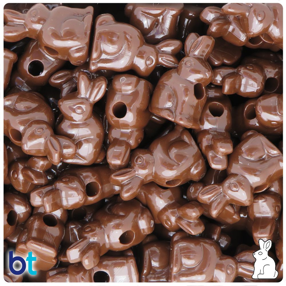 BeadTin's tweet photo. Deliciously gorgeous, our new chocolate opaque bunny rabbit pony beads. $1.99 for 24 beads. https://t.co/iebOdOeCk7 https://t.co/xKmKpM9m7B
