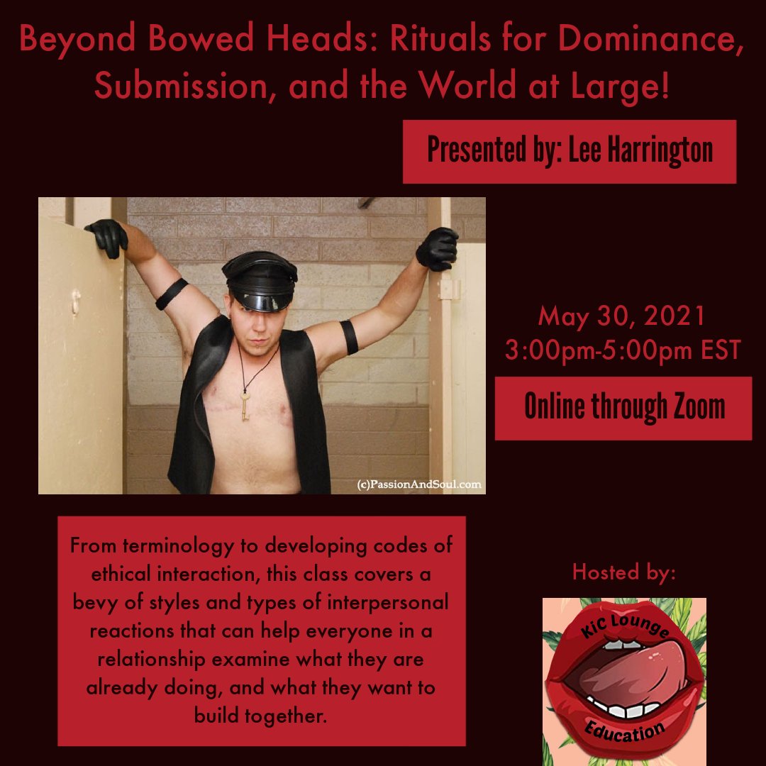MissMackenzee's tweet photo. Class is this week with @PassionAndSoul!
Rituals are a key part of any D/s relationship. This workshop will get you thinking to help you to connect even more with your partner & build a deeper bond. You won't want to miss this one!
https://t.co/Lf9rgpbGF5
#bdsmclass #kinklife https://t.co/gxGNinqzg5