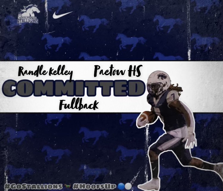 randle_kelley's tweet photo. #AGTG COMMITTED..time to go to work!🔵⚪️🐎 #GoStallions #HoofsUp https://t.co/B9cSa8Eshg