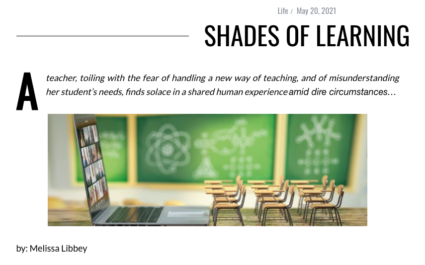 Miss_Libbey16's tweet photo. My newest piece has been published on Across the Margin! So excited to share my experience with teaching during the last year. 
https://t.co/nlIphrRXsp https://t.co/P71IJcq27f