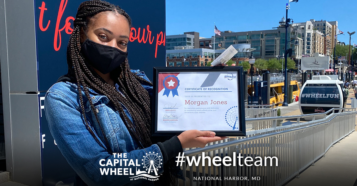 CapitalWheel's tweet photo. Morgan is a reliable, dedicated, and dependable supervisor. She diligently leads her team while being committed to promoting important safety efforts and providing high-quality guest service experiences. She truly brings the best out of her team! #wheelteam https://t.co/F33RLSySEs