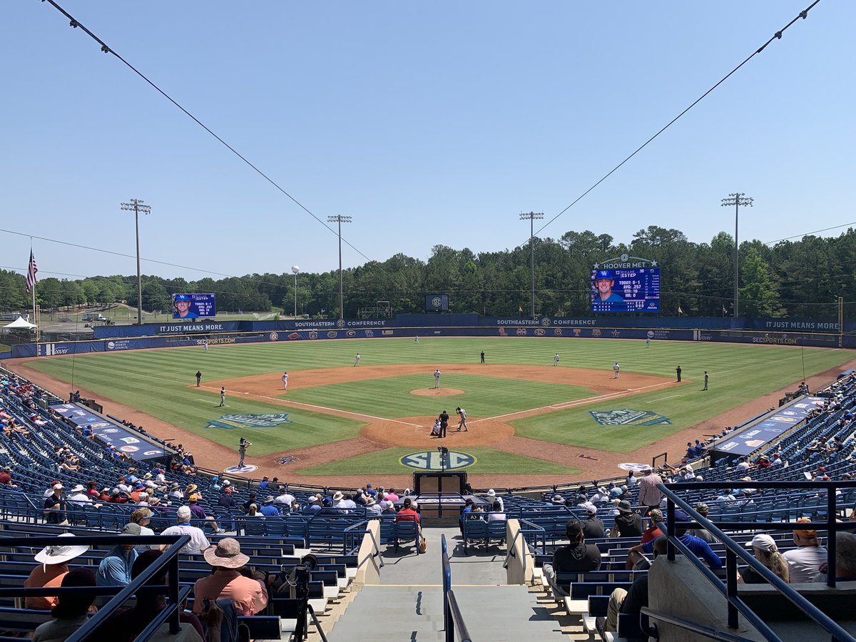 GregSankey's tweet photo. #SECBaseballTournament one year ago vs. #SECBaseballTournament today. It’s great to be back! #ItJustMeansMore https://t.co/RrOgX0PKM1
