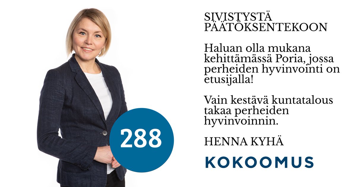 Ennakkoäänestys alkaa 26.5. Muistathan käyttää ääntäsi. 💙 #288 #ehdollaporissa #parastaporissa #sydänonoikealla