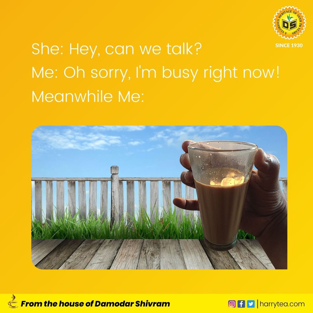 CoDamodar's tweet photo. Sorry, but it's time for a cup of HP tea!❤
#HPtea #goodmorning #GoodMorningTwitterWorld #WFH #work #tea #teatime #damodar_shivram #harrytea #fmcg #teainindia https://t.co/mj8FNn51q7