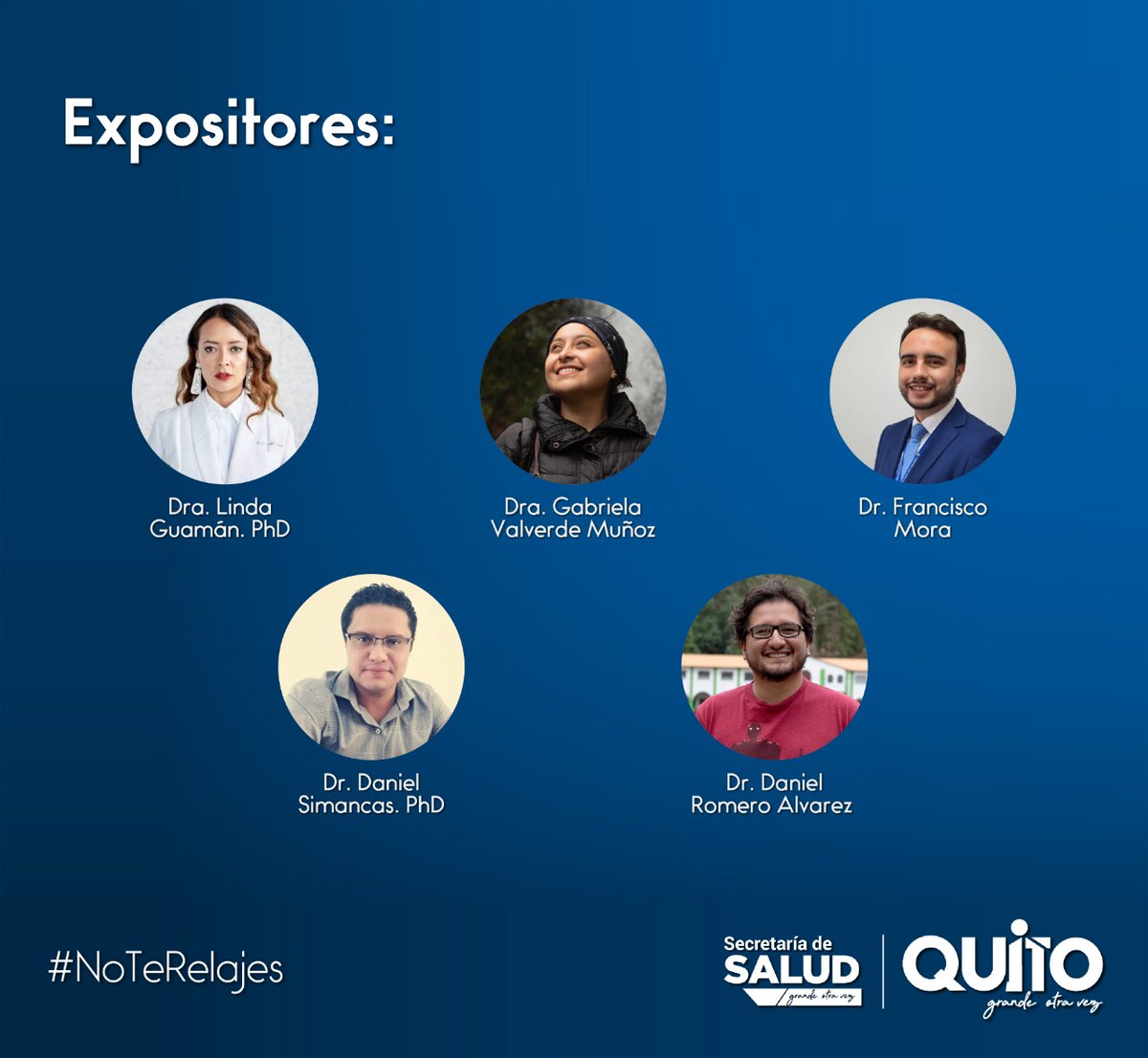 saludquito's tweet photo. Primera Jornada Científica de #Covid19, 2021: Actualización, una perspectiva desde Quito-Ecuador.

¡Quito siempre a la vanguardia con expositores de primera línea!

Acompáñanos y participa en:
https://t.co/LmVUKpLRam

#NoTeRelajes https://t.co/k0JCNSImQ3