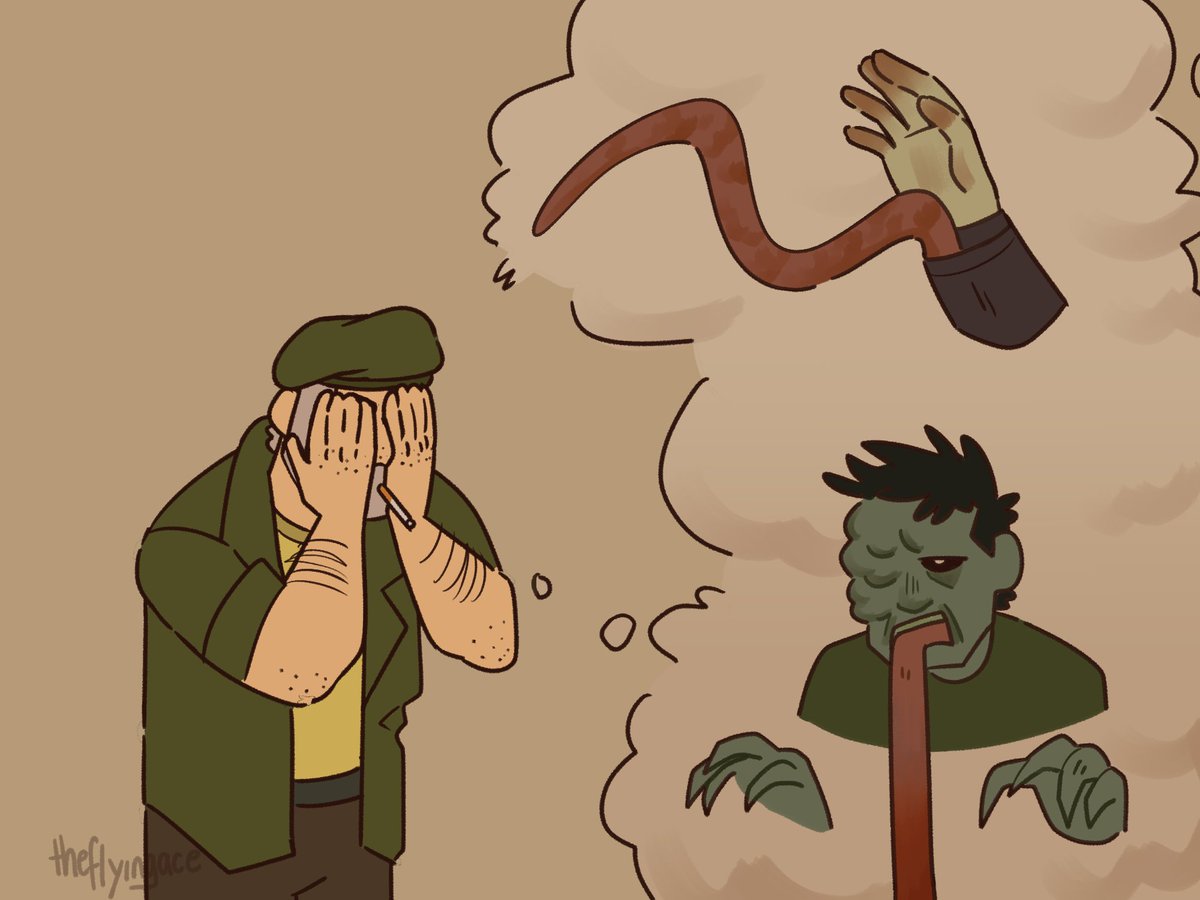 raskullion's tweet photo. When the resident is evil #DeadbyDaylightfanart #DeadbyDaylight https://t.co/DJuoxRt20K