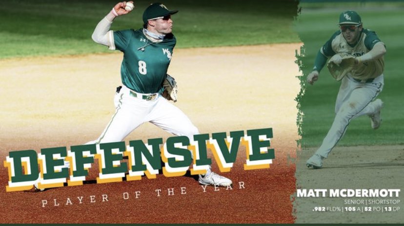 SPPBASEBALL's tweet image. Congrats to former Marauder Matt McDermott for picking up some hardware on his way to the CAA Tournament. @WMTribeBaseball @Mattmcdermott21 @HSSportsNJ #prepforlife #allcaa #defensiveplayeroftheyear