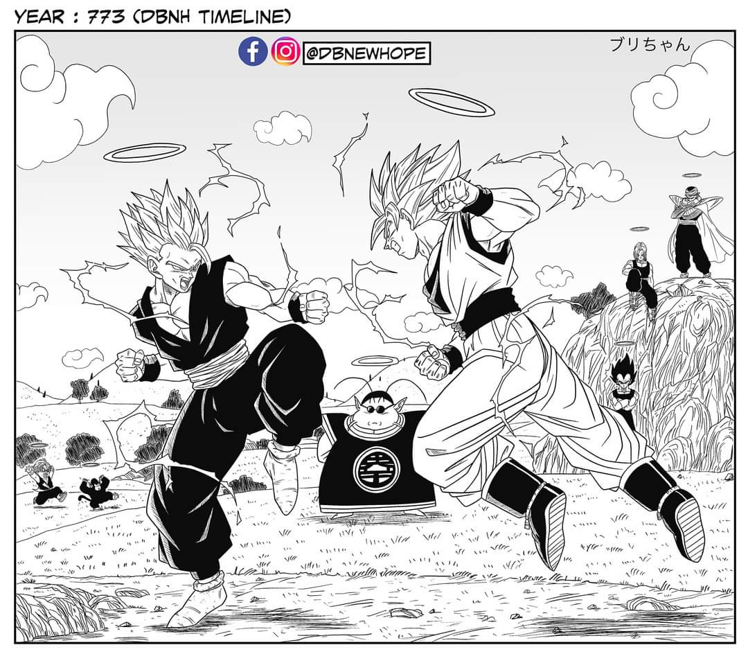 Acabo de encontrar un Fan manga llamado "Dragon Ball New Hope" que trata sobre Gohan perdiendo contra Cell.

En la Tierra Krillin entrena a Goten (debido que Milk no le gusto la muerte de Gohan).

Y en el planeta de Kaiosama estan los otros guerreros.

#DBZ #DragonBallZ