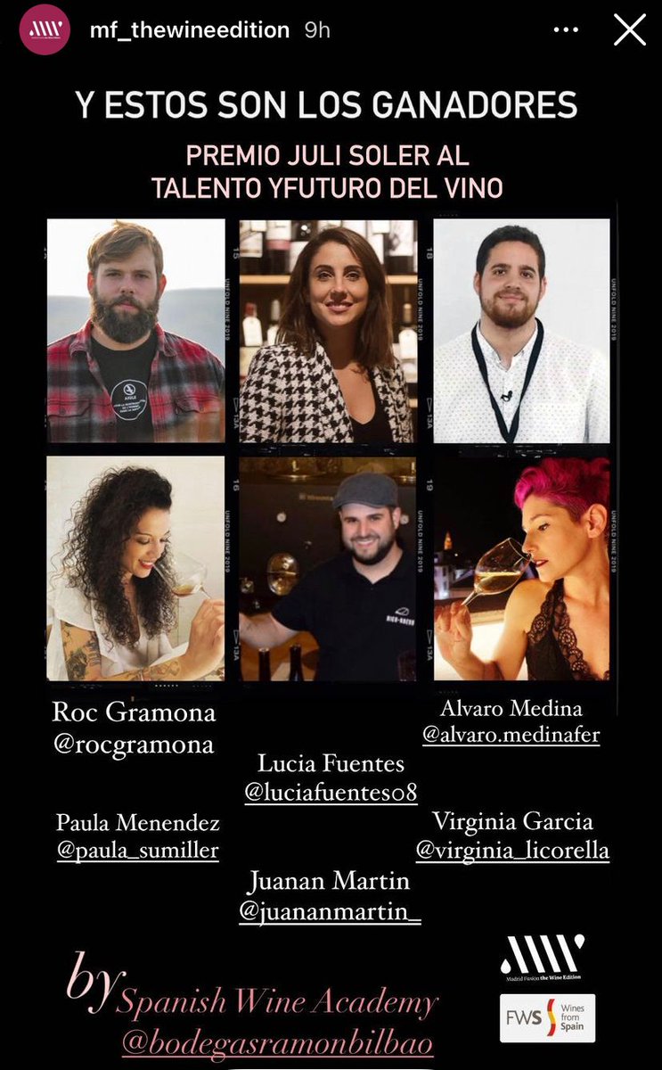 Un honor recibir este premio gracias <a href="/madridfusion/">madrid fusion</a> y MF The Wine Edition.
Un premio al talento y futuro, con el nombre un referente para tantos de nosotros.
Honor.
@paula_sumiller <a href="/wine_veritas/">In Wine Veritas</a>