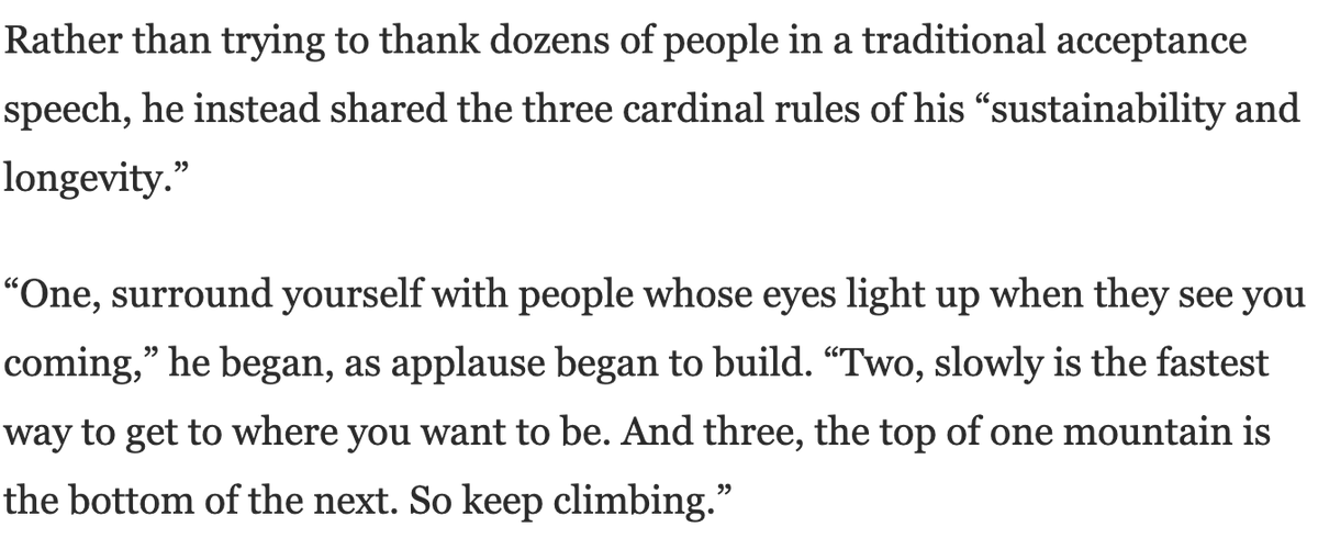 espiegler's tweet photo. @Sulliview, it's so great that you wrote about this. I've been thinking a lot about it since reading (with surprise) last year that the Peace Corps is eager to recruit older people. 

I love André De Shields' "wisdom bomb." #70Over70 https://t.co/Hn2cXT7dho
