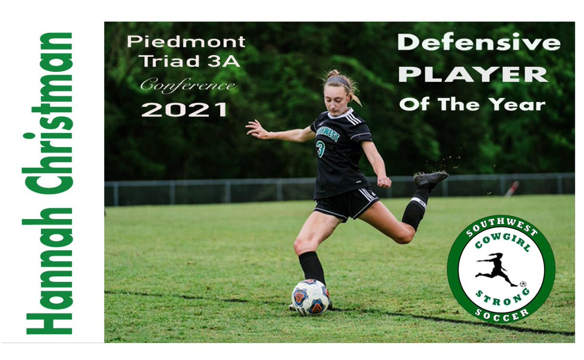 SWCowboys_Athl's tweet photo. Your ‘21 PT3A Defensive Player of the Year! #cowgirlstrong #wearesouthwest @SouthWestGHS @JoeSireraSports @SWCowboySoccer @HPEmichael https://t.co/d2fkLk1Tmk