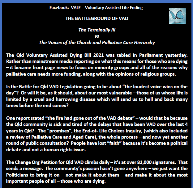 VALE - Voluntary Assisted Life Ending (Tanya) tweet media