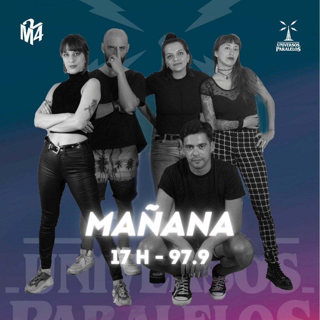 ⚡MAÑANA⚡ Abrimos el portal musical de Universos Paralelos ⚡
Nos reencontramos a las 17 horas en <a href="/M24radio/">M24</a> ⚡

⚡Recibiremos a <a href="/lnuevosc/">losnuevoscreyentes</a> y a Vicky Style presentando sus nuevos trabajos, y sonará mucha música pensada especialmente para levantar tu tarde ⚡

⚡¡Que suene! ⚡