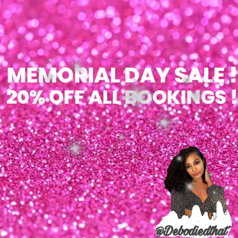 decurlss's tweet photo. Memorial day sale 20% off all services! Come get your body snatched by yours truly ❕😘 #bodysculpting #body #laserlipo https://t.co/VCKYCiSpfQ