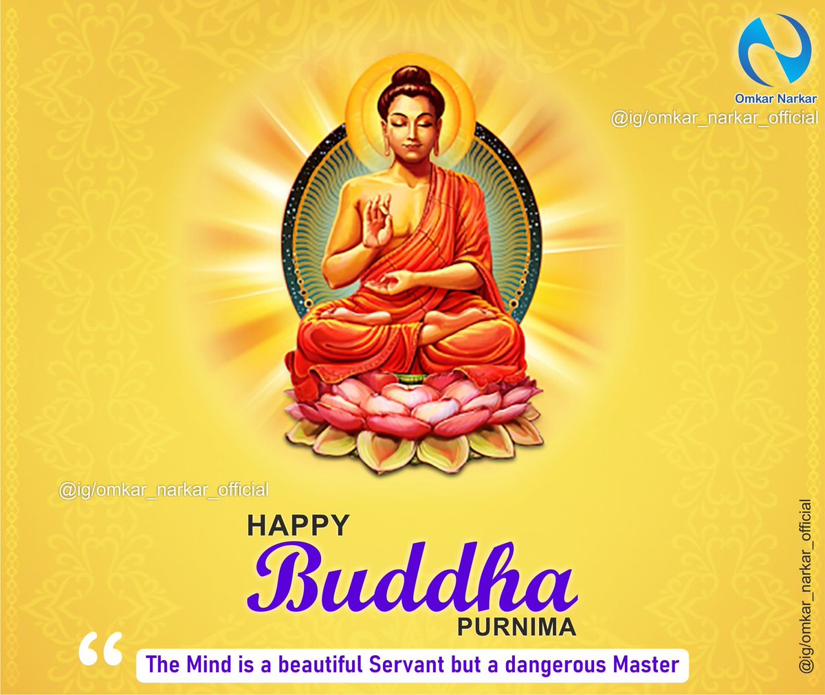 omkarnarkar12's tweet photo. "The Mind is a beautiful servant but a dangerous Master"
Happy Buddha Purnima to you.

#budha #budhaquotes #BuddhaPurnima #budhatemple #guru #gautambudha #peace #india #mindenergy #happybuddhapurnima #expert #mindpower #omkarnarkarofficial #mindzeal
 #love #mind #mastermind https://t.co/6lxzCmGLnU
