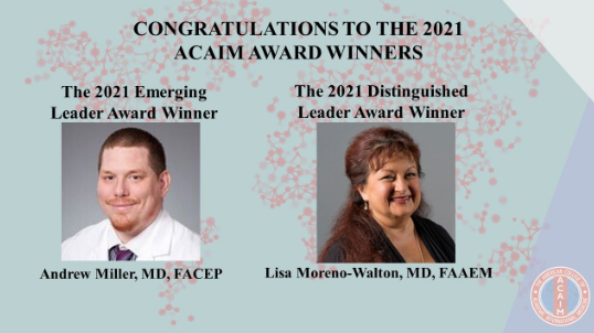AcaimInfo's tweet photo. [AIM 2021] Congratulations to the 2021 ACAIM National Award Winners! https://t.co/tTxpCWAMzm