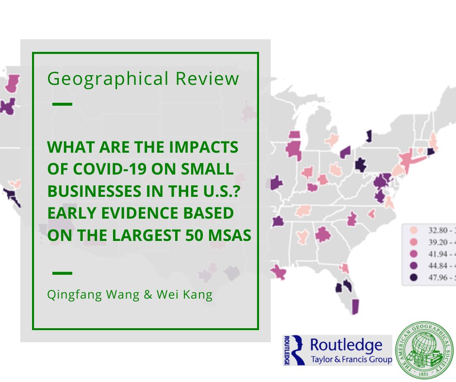 AmericanGeo's tweet photo. This week's #GeographicalReview preview looks at COVID's impact on small businesses across the U.S.
https://t.co/KouPpza6Gw https://t.co/0QnSXbzTGQ