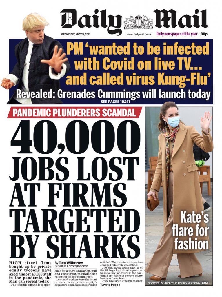 lazebnic's tweet photo. Newspapers are so gripped by the scandal of deep-rooted Islamophobia in the Tory Party that they somehow forgot to put the Singh Report on their front pages #SinghReport #ToryIslamophobia https://t.co/xjLFWUOf94