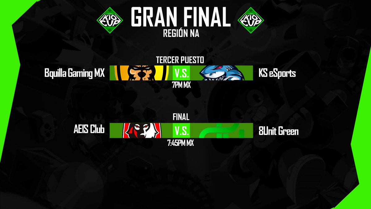 #BS | GRAN FINAL

¡Final, final, final!

Al fin, tenemos a los dos mejores equipos de esta región cara a cara, solo uno podrá llevarse el campeonato.

Antes de tanta emoción tendremos el encuentro por el tercer puesto entre <a href="/BquillaG/">Bquilla Gaming</a> y <a href="/KS__eSports/">KS Esports</a>.

📺 twitch.tv/julito0723