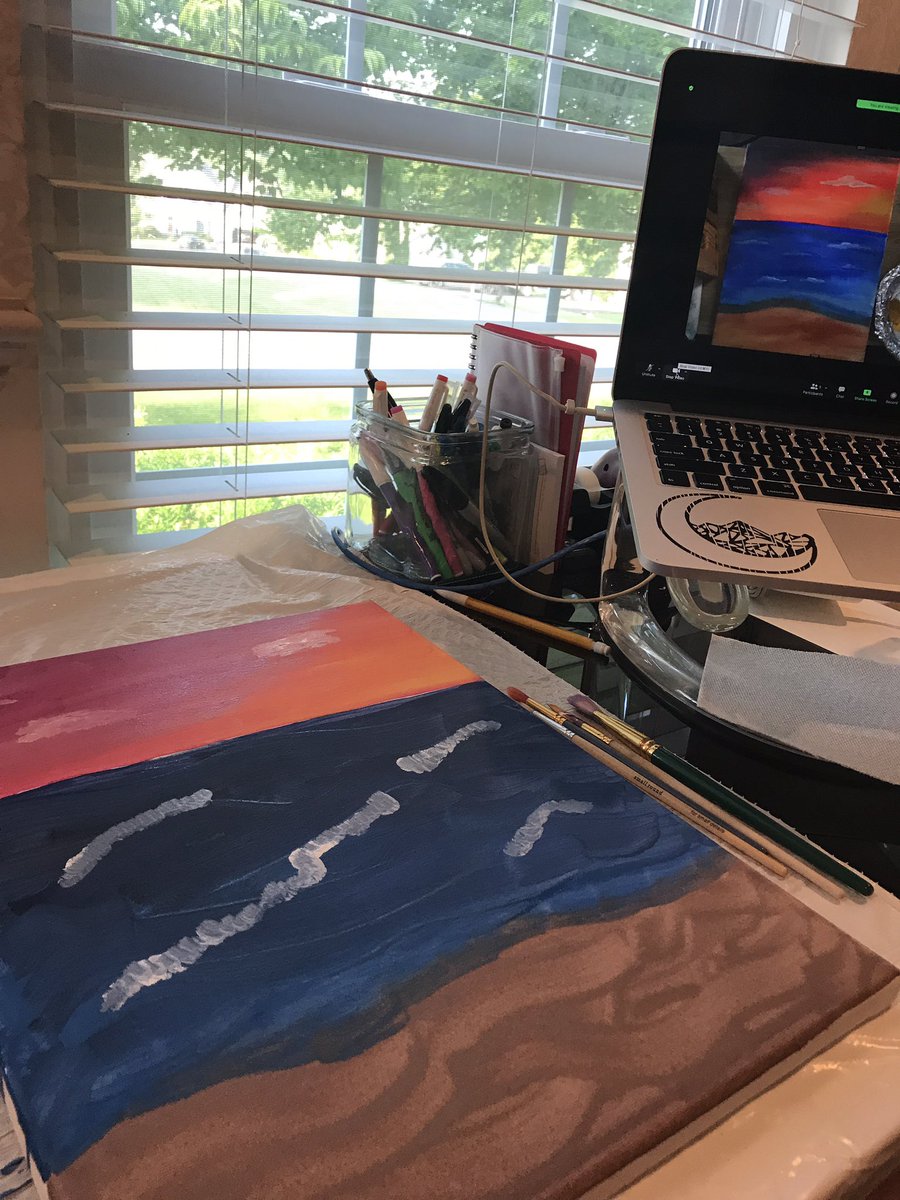 CounselKlec's tweet photo. MSCA Paint Night - this is a great way to relax!  The countdown to summer is on! @MSCA_MD https://t.co/ZDGNe5pfAC