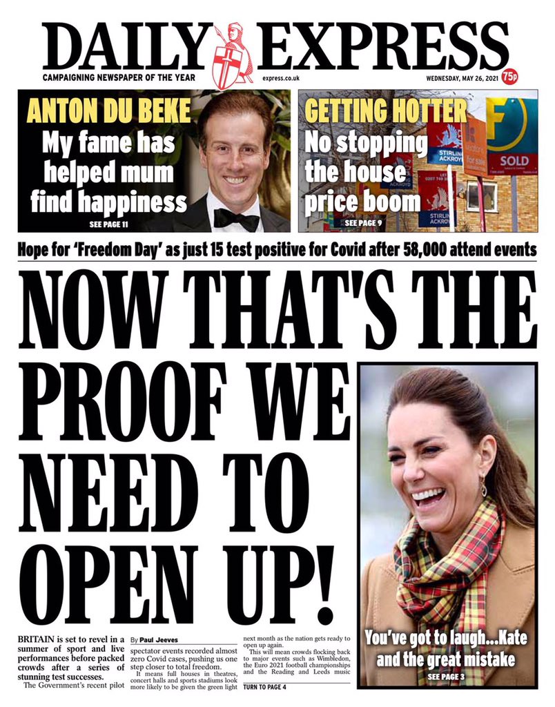 lazebnic's tweet photo. Newspapers are so ashamed by the scandal of deep rooted Islamophobia in the Tory Party that they somehow forgot to put the #SinghReport on their front pages #ToryIslamophobia https://t.co/v7vgeN7ks5