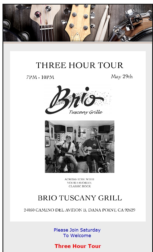 Music Line Up @ Brio bit.ly/3voxnzU