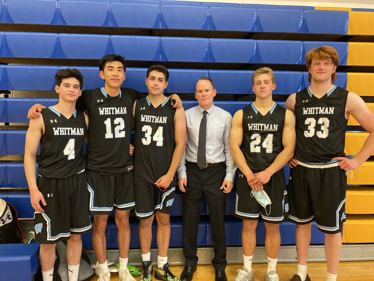 WhitmanBB's tweet photo. Had a blast coaching these guys again tonight! The Vikes/Dawgs had a solid showing vs QO. Our “senior night” will be Thursday at 7 at Churchill. Go Vikes! @MCPSAthletics @WWHSAthletics https://t.co/018moTQbmu