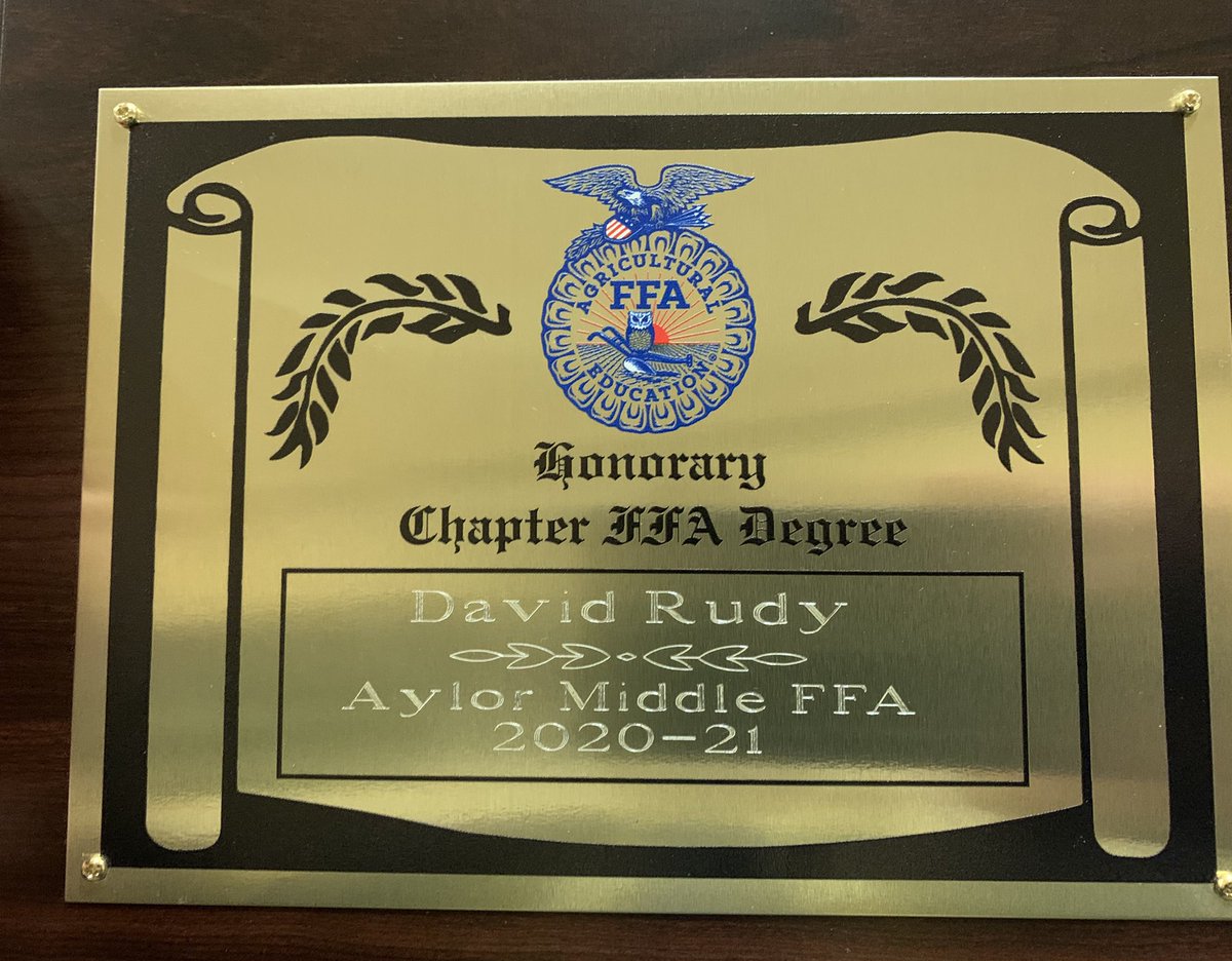 Thanks so much to our two awesome FFA Advisers at R E AYLOR; Mrs Black and Mrs Harrison, for making me an honorary member. AYLOR has an award winning FFA program!