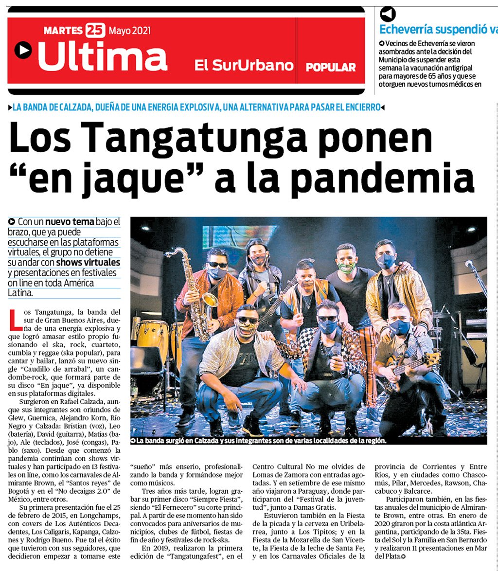 TANGATUNGA1's tweet photo. Gracias @populardiario
Por el espacio y la difusión
#diariopopular #notaonline
#notagrafica #edicionimpresa
#enjaque #disconuevo #tangatunga https://t.co/WdVzeOSok6
