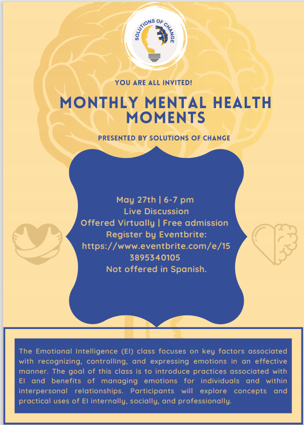 Solutionsofcha1's tweet photo. https://t.co/GRJ27qeqhi 

Watch our YouTube video on Emotional Intelligence and register to join the discussion on Thursday, May 27th, from 6-7pm. 

Register: https://t.co/yI2nudII44 https://t.co/ZXjf9VSEUz