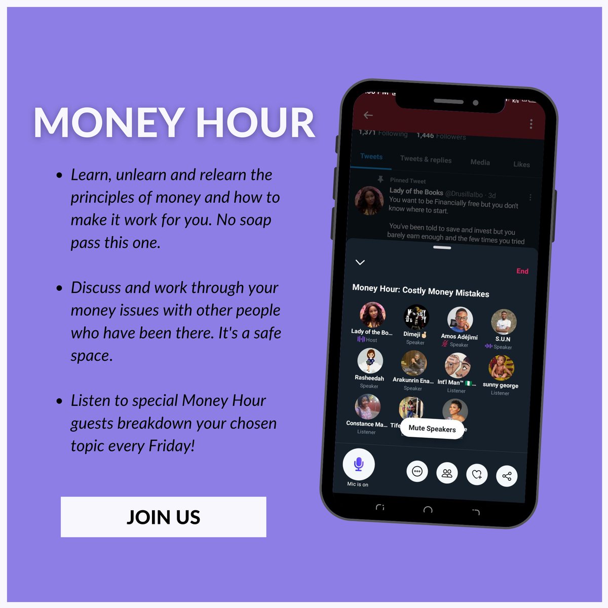DrusillaIbo's tweet photo. Thank you to everyone that participated. Y'all are amazing. PS. Don't forget #MoneyHour is tomorrow at 9pm.
@TomiAdelusi @TimiIdowu2 @batmanmilly @omoadejimi @deedooh @Emmanthoo @AsaNwanyiEnugu @Zoeinc_ @TheEmmaIbekwe @timistyyne @lady_kemisola @Eemeyrald @ibuchix https://t.co/71aev1pL28