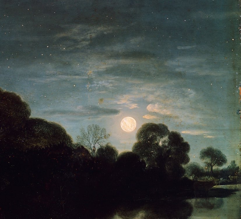 fentyfairies's tweet image. the moon in paintings