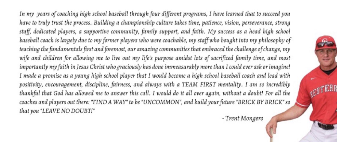 I will continue to do player development. My heart (health) is a big part of my decision. Also spending more quality family time. Thank you for letting me coach your kids. It’s a huge honor that I never took for granted. The memories will last a lifetime.