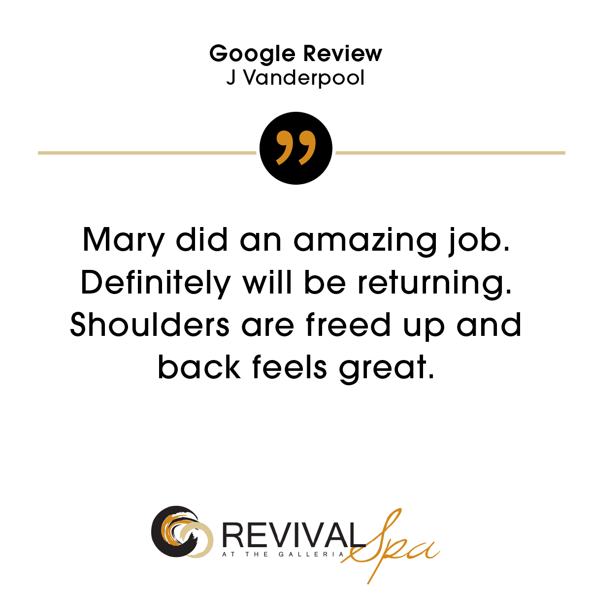 Let us pamper you! 

revivalspa.com