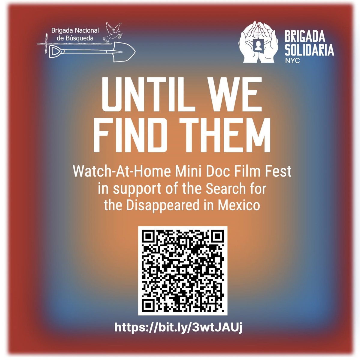 BrigadeCanada's tweet photo. Announcing📣 ¡HASTA ENCONTRARLES! At Home Doc Film Fest in support of the Search for the Disappeared in Mexico and this years Brigades.
Follow the QR code, https://t.co/iiaqCX8465 or link in bio to donate now!
#DocsAtHome @anewpath99 @NoMoreDeaths @gretanewpath @mommieactivist https://t.co/ntqpBeDY6Q
