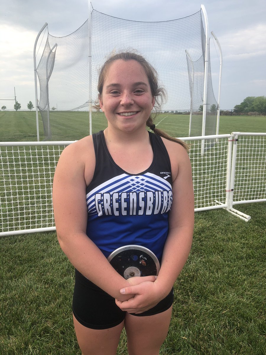 Emarie Jackson just PUNCHED her ticket to STATE in discus! She is the Regional Runner Up CHAMPION with a 119’7 just 3” from 1st!💪🏻<a href="/GCHSPirates/">Greensburg Comm HS</a> @seilocalsports <a href="/DailyNewsAndy/">Andy Scheidler</a> @Jrhowell92