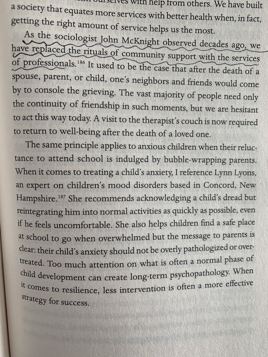 Makes me reflect on the power of connection, importance of community support and the social construction of mental health and illness. Time to talk about solutions.  #ungar #resilience #systemthinking