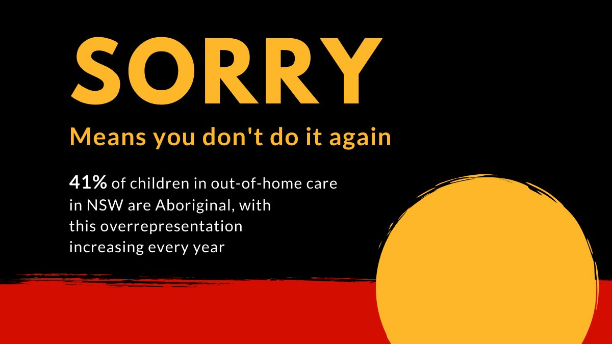 On #SorryDay we remember the systematic racism and oppression of Aboriginal peoples under government policies and pay our respects to the Stolen Generations. Sadly though, current statistics remind us the unwarranted removal of our kids from communities isn't a thing of the past.