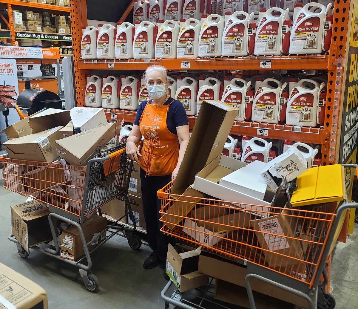 D28 Associate Judith taking on the #cardboardchallenge!!!! #4114FINEST  <a href="/KristaMckinstry/">Krista McKinstry</a> @DannoDepot <a href="/jonbaumann304/">Jon Baumann</a> <a href="/chrissy_m78/">Chrissy ASM</a> <a href="/Lena_0623/">Lena ASM @4114</a> <a href="/okello163/">O'kello</a> <a href="/boodog511/">Bob Homan</a>