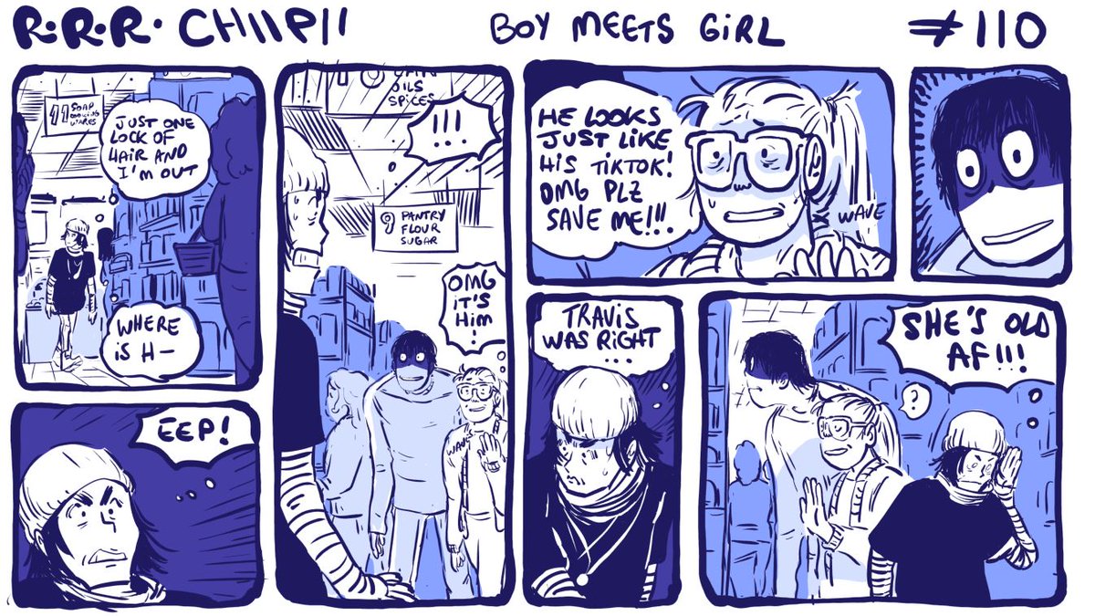 #rodneyRrodney chapter 11 page 11 👦👧 strip 110 : boy meets girl. WOW ok last strip was posted last week... I need ot get my schedule back under control ToT 